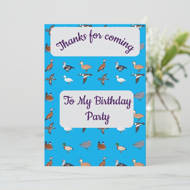 Ducks Thank you Card (Standing Front)