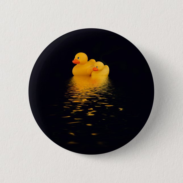 Ducks that pass in the night 2 inch round button (Front)