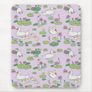 Ducks & Waterlily Lavender Mousepad