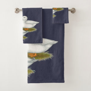 Ducks: White Calls Bath Towel Set