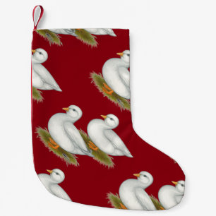 Ducks:  White Calls Small Christmas Stocking