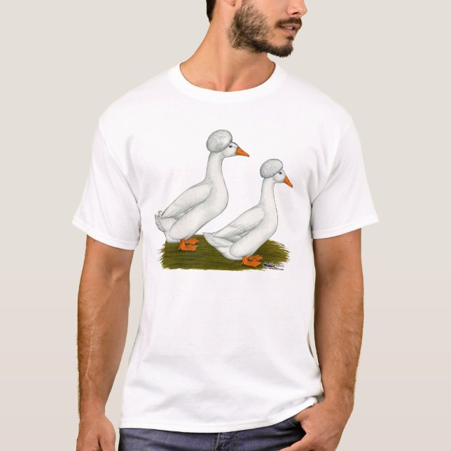 Ducks:  White Crested T-Shirt (Front)