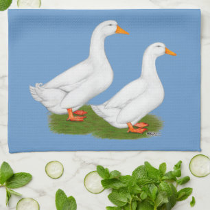 Ducks:  White Pekins Kitchen Towel