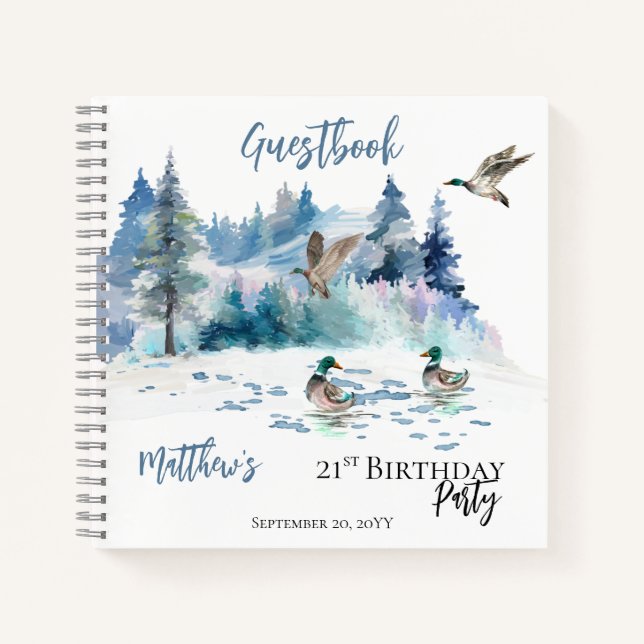 Ducks Woodland Forest 21e Anniversaire Livre d'or (Devant)