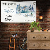 Ducks Woodland Forest Nature Boy Baby Shower
