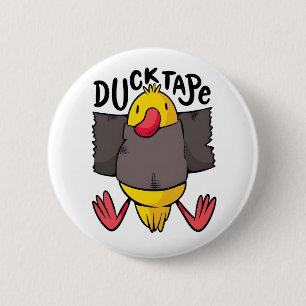 Ducktape Funny Kawaii Duck Wrapped in Tape 2 Inch Round Button