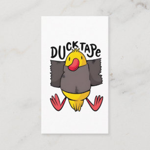 Ducktape Funny Kawaii Duck Wrapped in Tape  Business Card