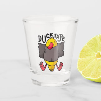 Ducktape Funny Kawaii Duck Wrapped in Tape  Shot Glass