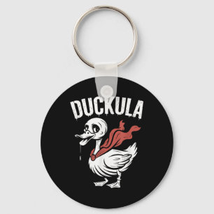 Duckula Funny Vampire Duck Halloween Keychain