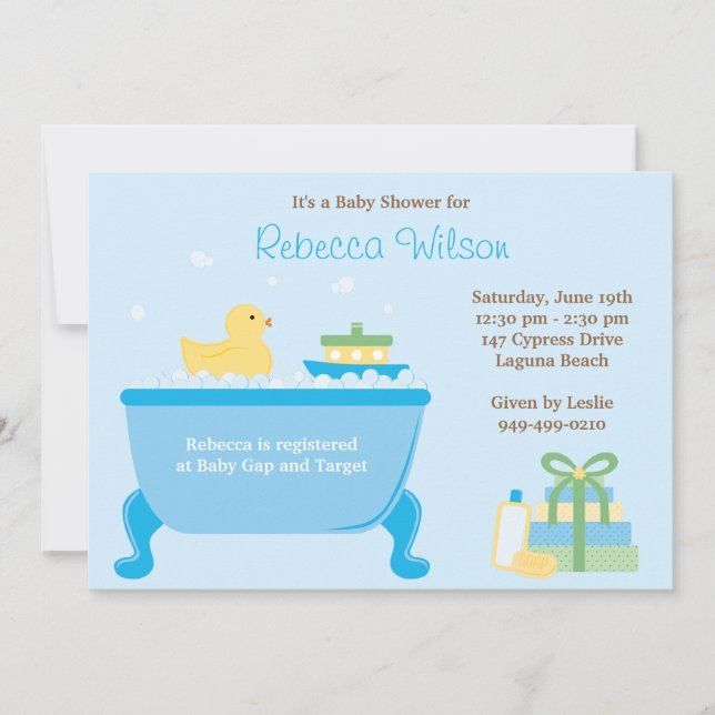 Ducky Baby Shower Invitation (Front)