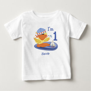 Ducky Boy 1st Birthday Baby T-Shirt