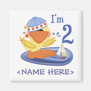 Ducky Boy 2nd Birthday Magnet