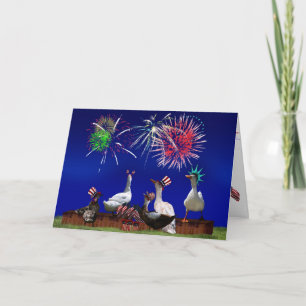 Ducky Celebration for the 4th of July Card