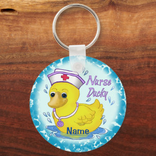 Ducky cute nurse  keychain
