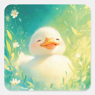 Ducky Days of Joy Square Sticker
