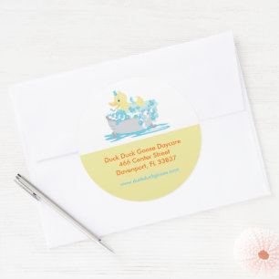 Ducky Duck in Tub Customized Address Labels