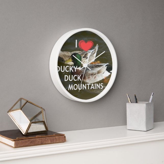 Ducky duck mountains. clock (Office)