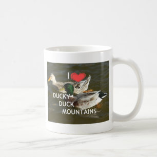 Ducky duck mountains. coffee mug