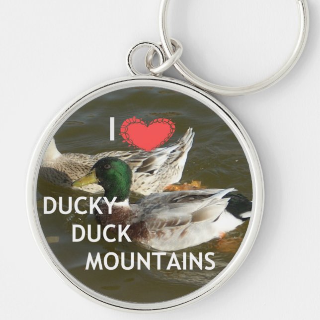 Ducky duck mountains. keychain (Front)