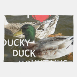 Ducky duck mountains. kitchen towel