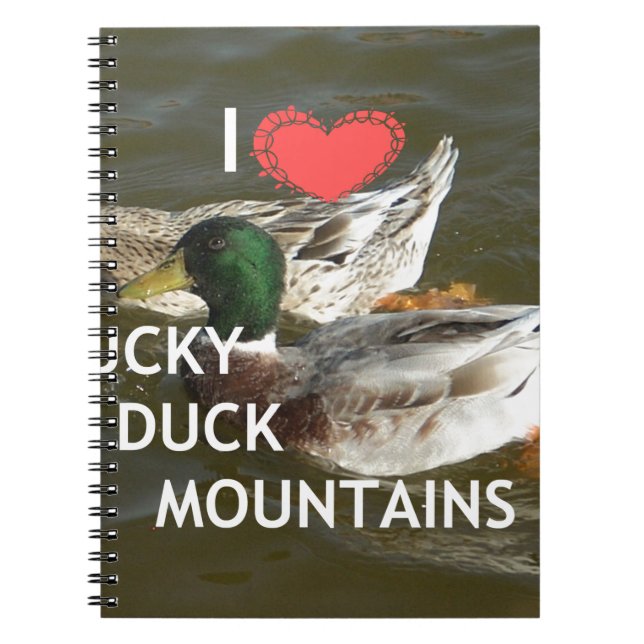 Ducky duck mountains. notebook (Front)