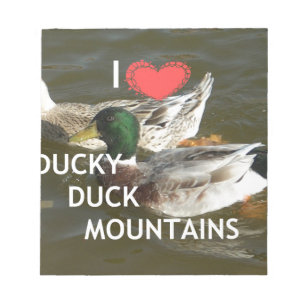 Ducky duck mountains. notepad