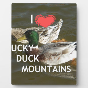 Ducky duck mountains. plaque