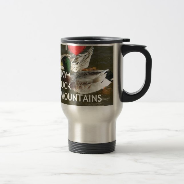 Ducky duck mountains. travel mug (Right)