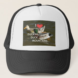 Ducky duck mountains. trucker hat