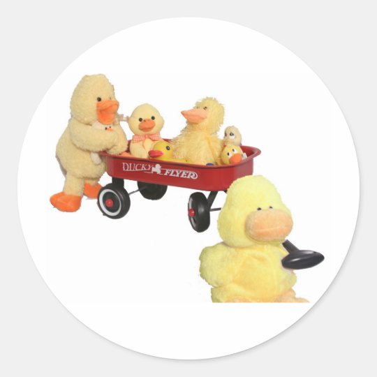 Ducky Flyer Classic Round Sticker