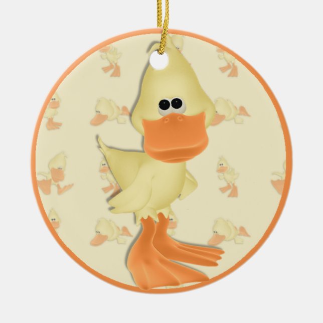Ducky Holiday Ornament (Front)
