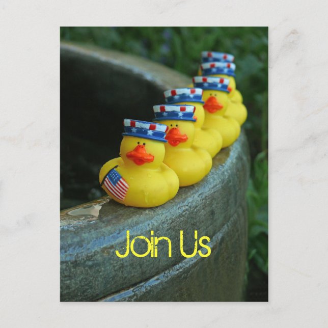 Ducky Independence Day Postcard (Front)