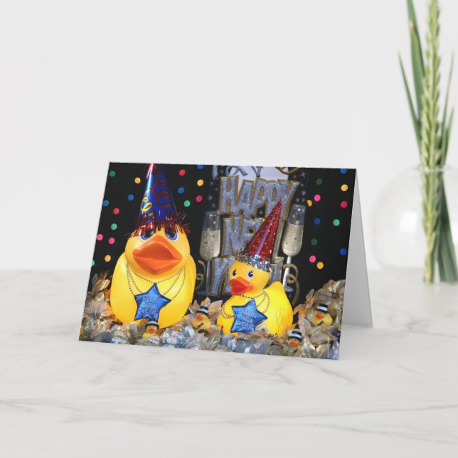 Ducky New Year 2 Holiday Card (Front)