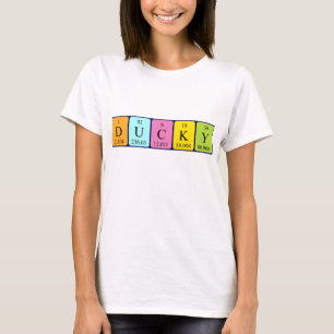 Ducky periodic table name shirt