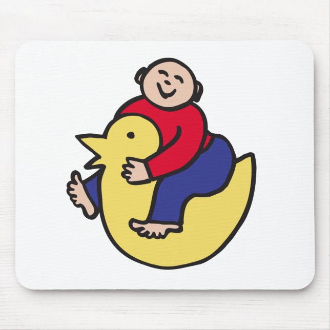 Ducky Rider Mouse Pad (Front)