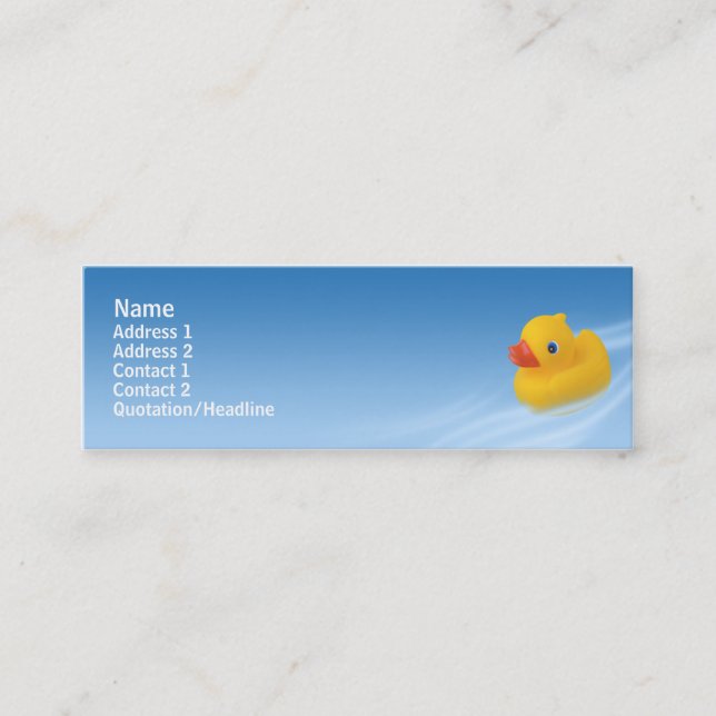 Ducky - Skinny Mini Business Card (Front)