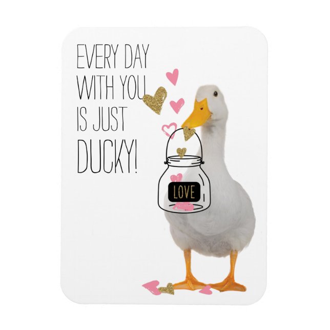 Ducky Valentine Magnet (Vertical)