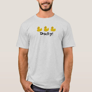 DUCKY with 3 Yellow Rubber Ducks in a Row T-Shirt