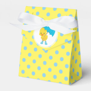 Ducky with Umbrella and Polka Dots Favor Box