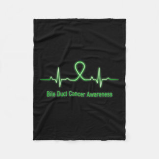 Duct Cancer Awareness Heartbeat Fight Faith Hope C Fleece Blanket