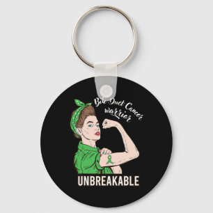 Duct Cancer Warrior Unbreakable Strong Women Survi Keychain