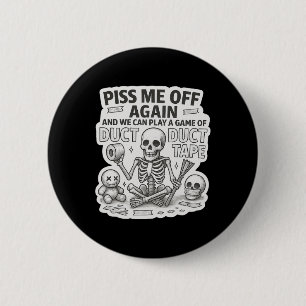 Duct Duct Tape Skeleton Funny Sarcastic Halloween 2 Inch Round Button