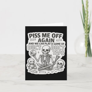 Duct Duct Tape Skeleton Funny Sarcastic Halloween  Card