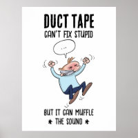 Duct Tape Can't Fix Stupid Funny Cartoon