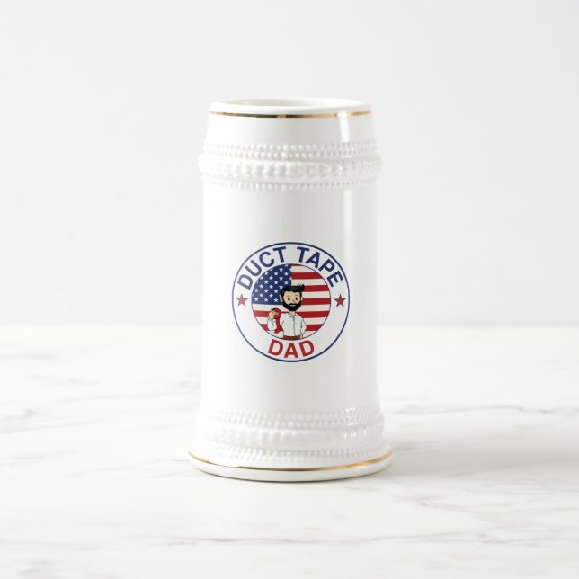Duct Tape Dad - Beer Mug (Center)