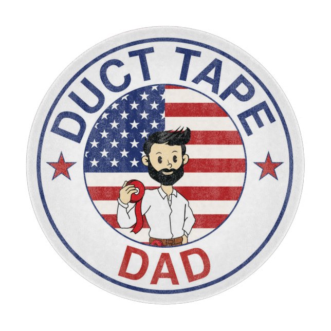 Duct Tape Dad - Cutting Board (Front)