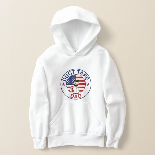 Duct Tape Dad - Kids Pullover Hoodie (Laydown)