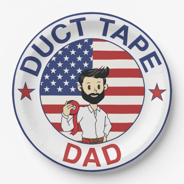 Duct Tape Dad - Paper Plate (Front)