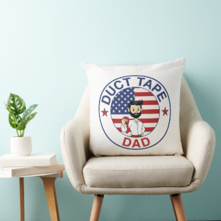 Duct Tape Dad - Throw Pillow (Square)