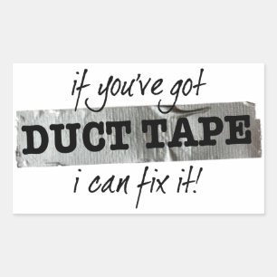 Duct Tape Fix It Humour Sticker